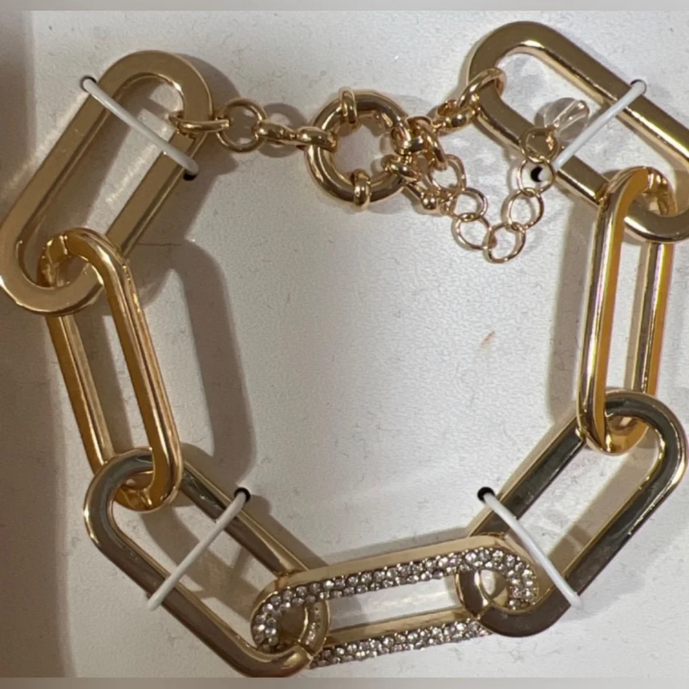 NIB 💎 House of Harlow 1960 Gold Chain Link Bracelet - Picture 3 of 6